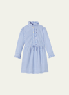 Classic Prep Childrenswear Kids' Girl's Sadie Striped Shirtdress In Blue
