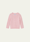 Classic Prep Childrenswear Kids' Girl's Fishers Cable-knit Sweater In Pink