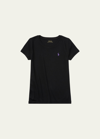 Polo Ralph Lauren Kids' Girl's Short-sleeve Cotton T-shirt In Black