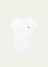 Polo Ralph Lauren Kids' Girl's Logo Embroidered T-shirt In White