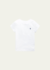 Polo Ralph Lauren Kids' Girl's Logo Embroidered T-shirt In White