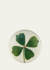 John Derian Clover Dome Paperweight In White