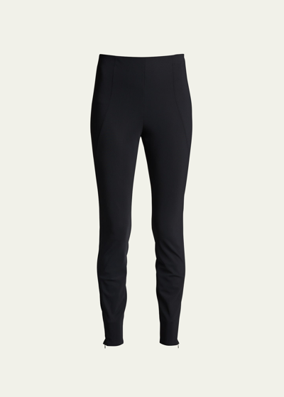 Theory Seamed Precision Ponte Leggings In Black