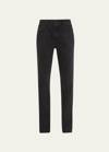 Grlfrnd Hailey Low-rise Slim Bootcut Jeans W/ Slit Hem In Black
