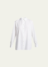 The Row Sisilia Oversized Poplin Shirt In White