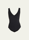 Eres Hold Up Low-back One-piece Swimsuit In Black