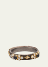 Armenta Old World Crivelli Stack Band Ring With Black Sapphires In Brown