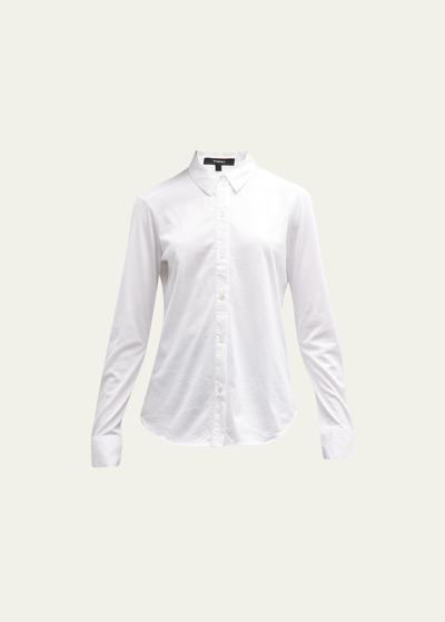 Theory Riduro Organic Cotton Button-up Shirt In White