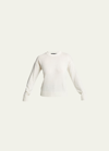 Theory Easy Cashmere Crewneck Sweater In White