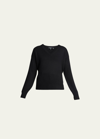 Theory V-neck Easy Cashmere Pullover In Black