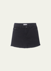 Dl1961 Kids' Girl's Denim Miniskirt In Black
