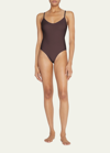Matteau Scoop Maillot In Brown