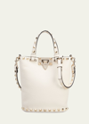 Valentino Garavani Rockstud Calfskin Hobo Crossbody Bag