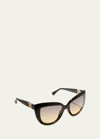 Max Mara Emme Plastic Cat-eye Sunglasses In Black