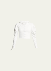Port De Bras Stelle Ruched Zip-front Top