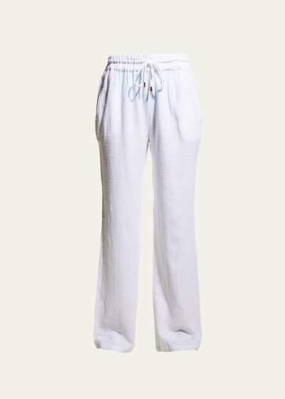 Melissa Odabash Betty Cotton Blend Terry Cover-up Pants In White