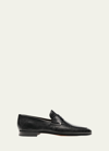 Magnanni Men's Vincente Lizard Penny Loafers In Navy