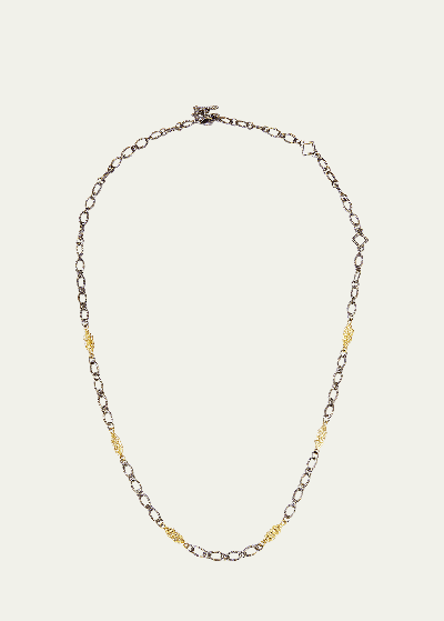 Armenta Old World Two-tone Scroll Necklace In Metallic