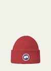 Canada Goose Kid's Arctic Disc Toque Beanie Hat In Red