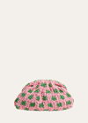 Maria La Rosa Game Striped Crochet Clutch Bag In Pink