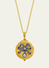 Arman Sarkisyan Round Bow Locket Necklace With Diamonds In Gold