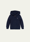 Polo Ralph Lauren Kids' Girl's Drapey Terry Zip Hoodie In Neutral