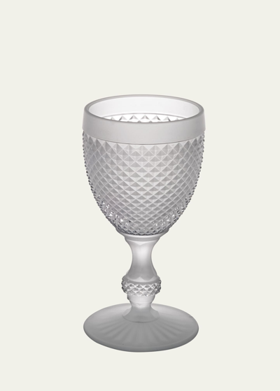 Vista Alegre Bicos Frosted Water Goblet In Black