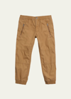 Polo Ralph Lauren Kids' Boy's Poplin Jogger Pants In Brown