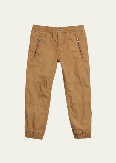 Ralph Lauren Kids' Boy's Poplin Jogger Pants In Brown