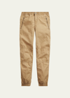 Polo Ralph Lauren Kids' Boy's Poplin Jogger Pants In Brown