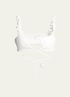 Port De Bras San Andres Keyhole-front Bikini Top In White