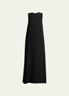 The Row Eno Cady A-line Dress In Black