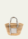 Loewe X Paula's Ibiza Woven Palm Basket Tote Bag