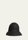 Sofia Cashmere Wool-blend Felt Cloche Hat In Black