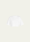 Loulou Studio Gupo Cropped T-shirt In White