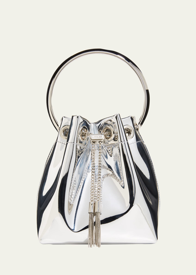 Jimmy Choo Bon Bon Mirror Fabric With Metal Handle