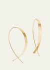 Lana Flat Small Upside-down Hoop Earrings In Gold