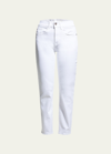 Lafayette 148 High Rise Straight Ankle Reeve Jean In White