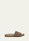 Brunello Cucinelli Monili Band Flat Pool Sandals