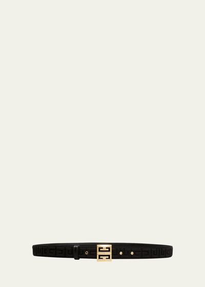 Givenchy 4g Monogram Buckle Belt In Black