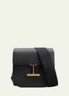 Tom Ford Tara Mini Crossbosy In Grained Leather With Webbed Strap
