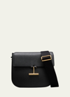 Tom Ford Tara Medium Crossbody In Grained Leather With Webbed Strap