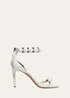 ALAÏA LA BOMBE STUD ANKLE-WRAP STILETTO SANDALS