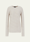 Giorgio Armani Alashan Ribbed Cashmere Sweater In Neutral