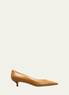 Jimmy Choo Amelia Napa Kitten-heel Pumps In Brown