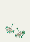 Nak Armstrong Sea Anemone Earrings With Emeralds, Ethiopian Opals And Diamonds In Gold