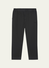 Burberry Kids' Boy's Leonard Solid Tb Embossed Chino Pants In Black