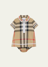 Burberry Kids' Girl's Orly Vintage Check Dress W/ Bloomers In Gold