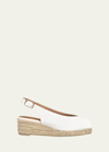 Castaã±er Dosalia Canvas Wedge Espadrille Sandals In White
