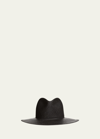 Janessa Leone Maddox Straw Panama Hat In Black